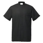 Blessume Men's Short Sleeve Clergy Shirt with Tab Collar