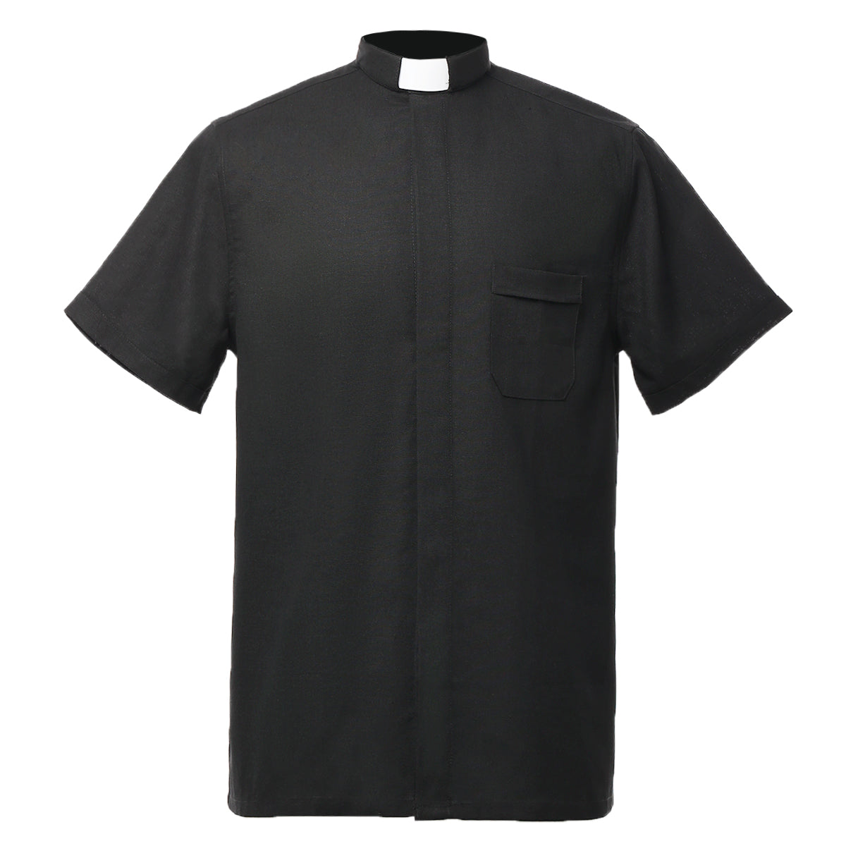 Blessume Men's Short Sleeve Clergy Shirt with Tab Collar