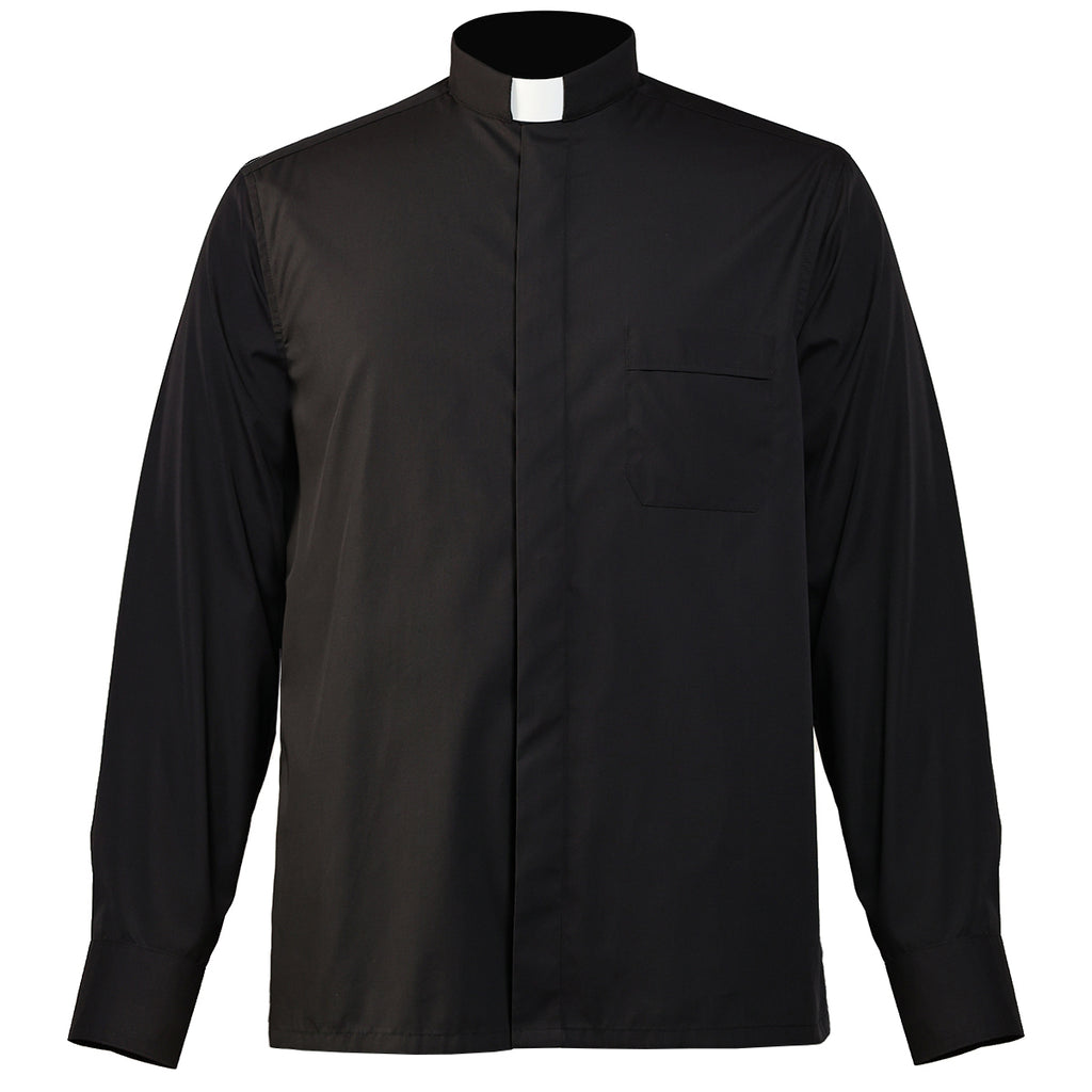 Blessume Men's Clergy Shirt - Long Sleeve Tab Collar