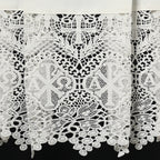Blessume White Square Neck Clergy Surplice with Lace
