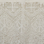 Blessume White Clergy Alb with Lace - Zipper Front Stand Collar