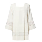 Blessume Clergy Surplice with Lace Inserts and Roman Square Neck