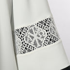 Blessume Clergy Surplice with Lace Inserts and Roman Square Neck