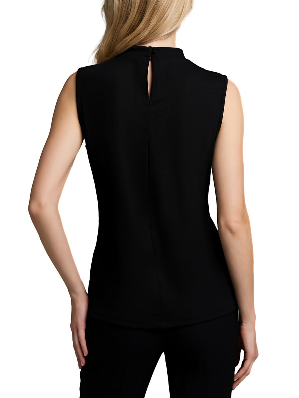 Clergy Shirts for Women - Sleeveless Tab Collar T-Shirt Pastor Minister Priest Outfit, Church Priest Costume Top