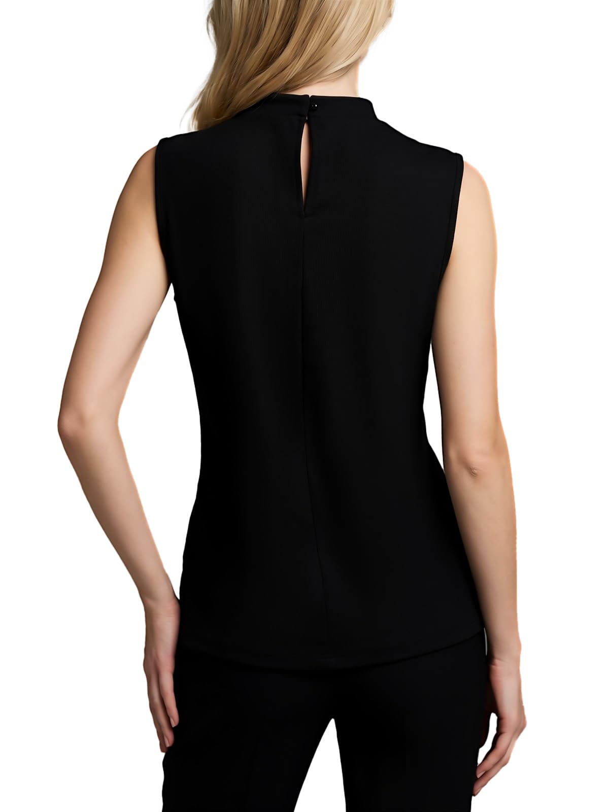 Clergy Shirts for Women - Sleeveless Tab Collar T-Shirt Pastor Minister Priest Outfit, Church Priest Costume Top