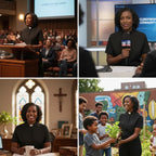 Women's Short Sleeve Clergy Shirt Tab Collar Hidden Button Placket Pastor Minister Preacher Blouse