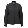 Blessume Women's Tab-Collar Clergy Shirt Hidden Button Long-Sleeve Blouse