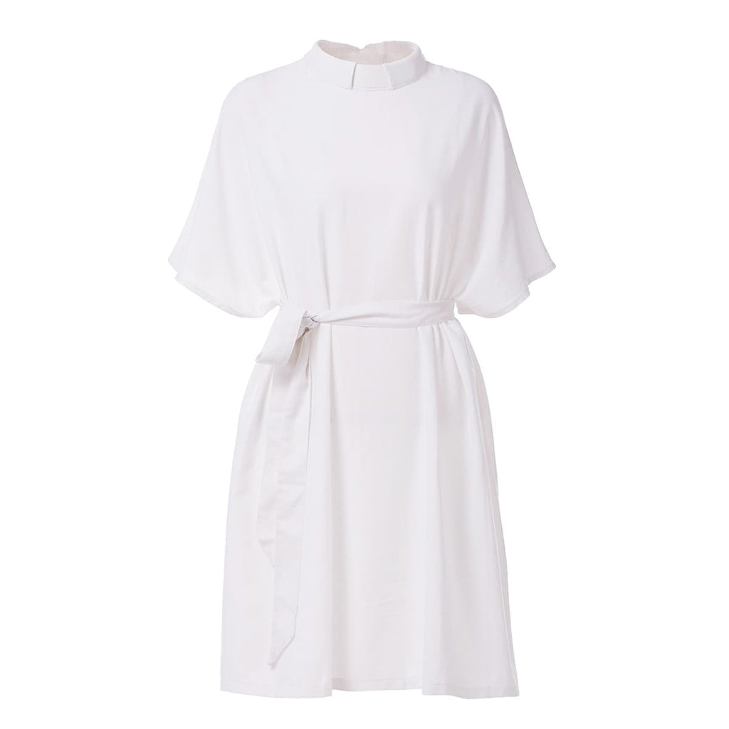 Blessume Tie-Belt & Relaxed Clergy Chiffon Blouse