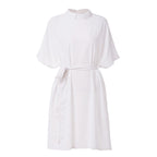 Blessume Tie-Belt & Relaxed Clergy Chiffon Blouse