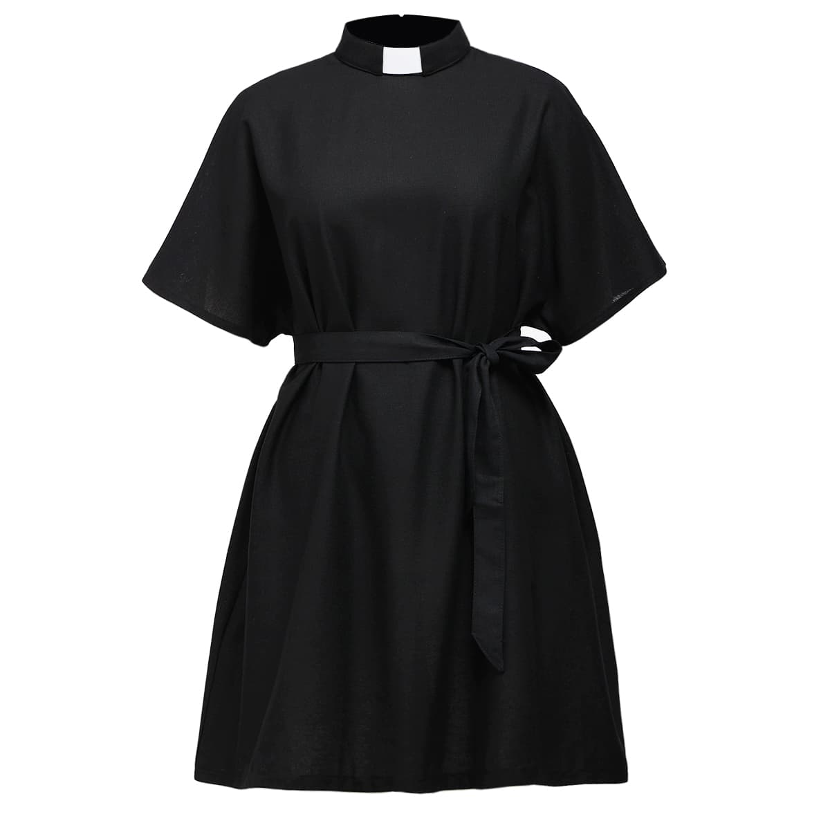 Blessume Tie-Belt & Relaxed Clergy Chiffon Blouse