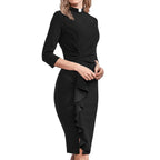 Blessume Ruched-Side & Slim-Fit Clergy Pencil Dress