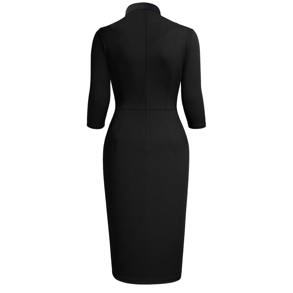 Blessume Ruched-Side & Slim-Fit Clergy Pencil Dress