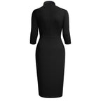 Blessume Ruched-Side & Slim-Fit Clergy Pencil Dress