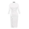 Blessume Ruched-Side & Slim-Fit Clergy Pencil Dress
