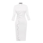 Blessume Ruched-Side & Slim-Fit Clergy Pencil Dress