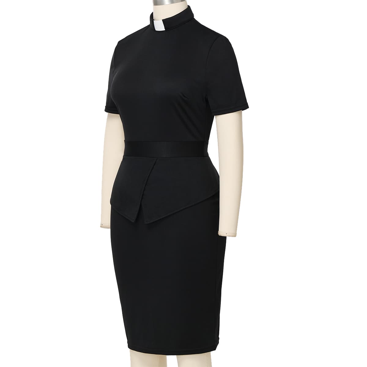 Blessume Slim Fit & Side Slit Clergy Pencil Dress