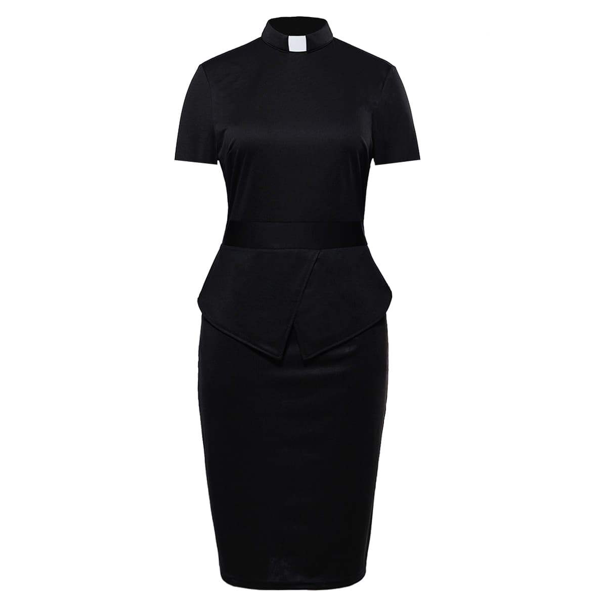 Blessume Slim Fit & Side Slit Clergy Pencil Dress