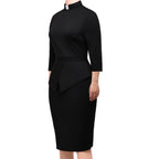 Blessume Chic & Side-Slit Clergy Pencil Dress