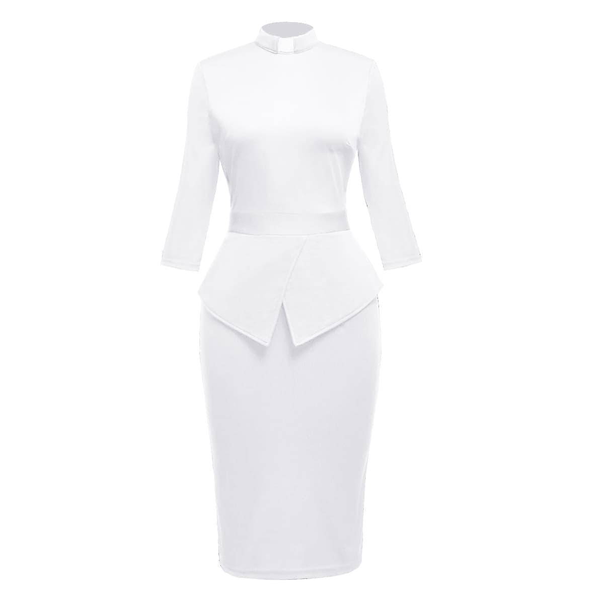 Blessume Chic & Side-Slit Clergy Pencil Dress