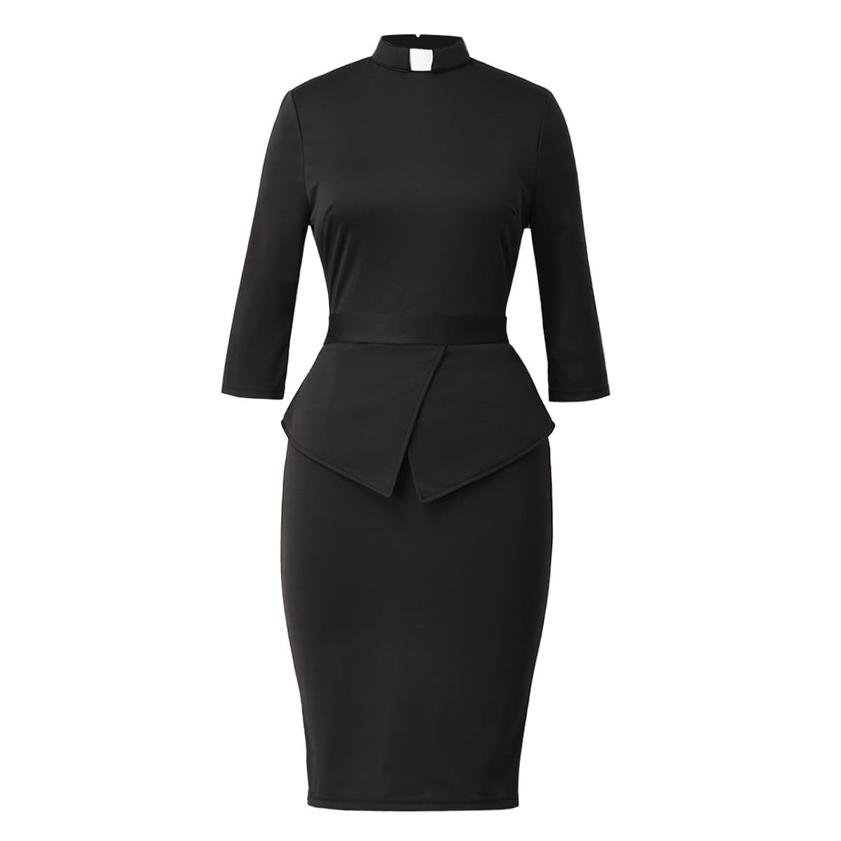 Blessume Chic & Side-Slit Clergy Pencil Dress
