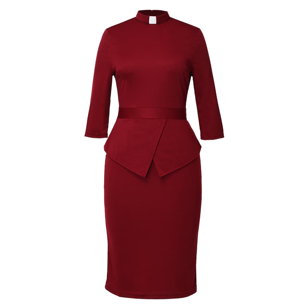 Blessume Chic & Side-Slit Clergy Pencil Dress