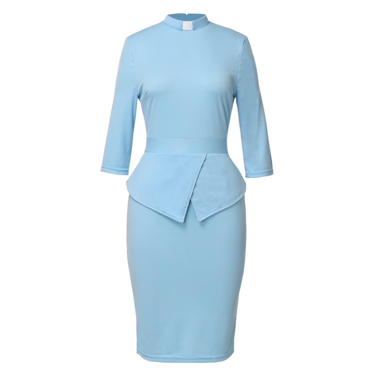 Blessume Chic & Side-Slit Clergy Pencil Dress