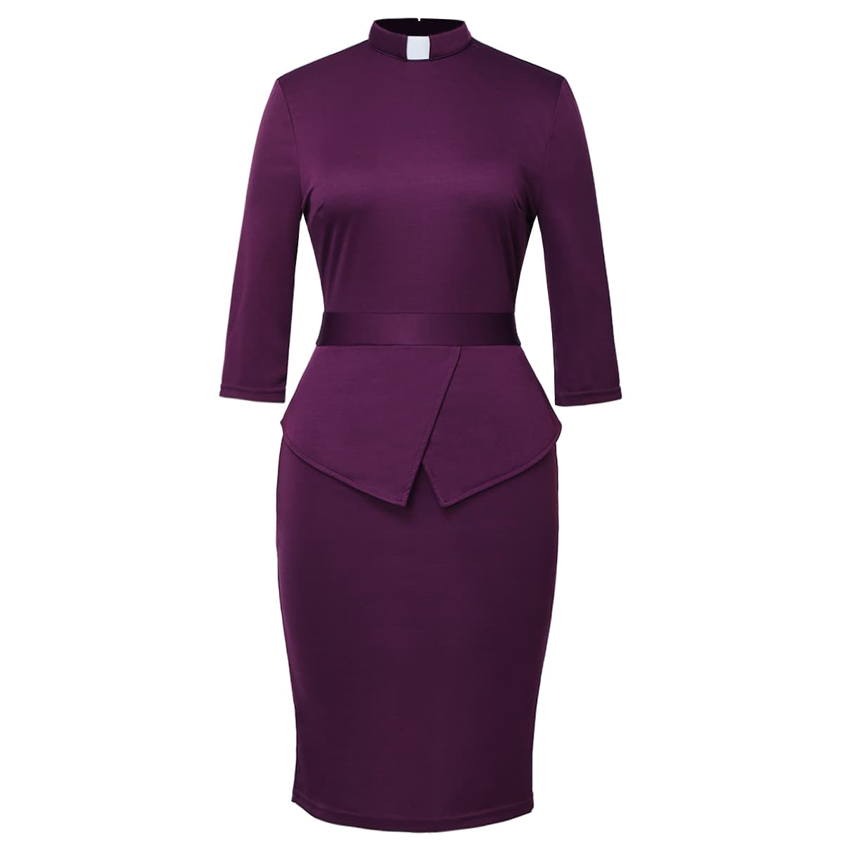 Blessume Chic & Side-Slit Clergy Pencil Dress