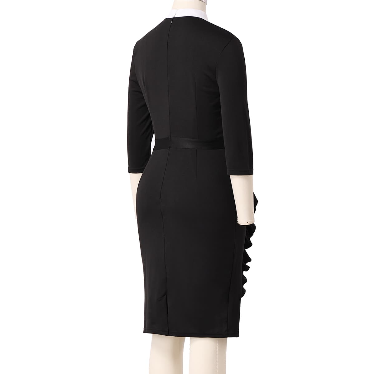 Blessume Slim Fit & Ruffle Hem Clergy Pencil Dress