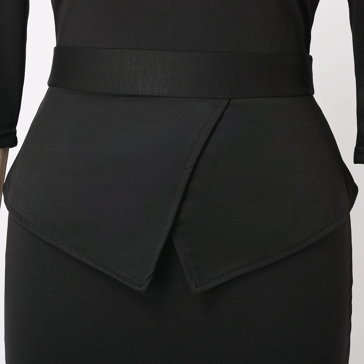 Blessume Stand-Collar & Side-Slit Clergy Pencil Dress