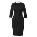 Blessume Stand-Collar & Side-Slit Clergy Pencil Dress
