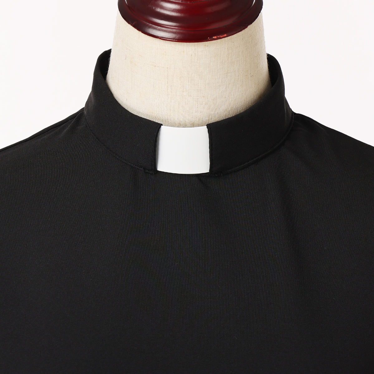 Blessume Women's Clergy Maxi Dress Elegant A-Line with Tab Collar & Waist Tie
