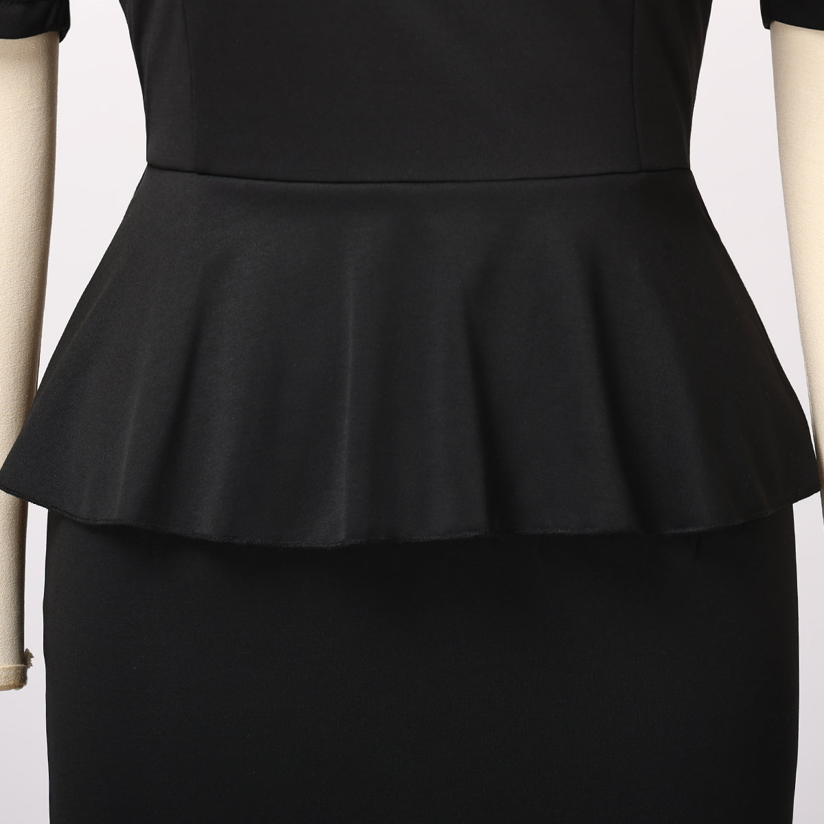 Blessume Ruffle & Lantern-Sleeves Clergy Pencil Dress
