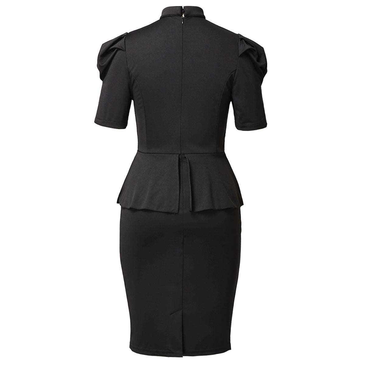 Blessume Ruffle & Lantern-Sleeves Clergy Pencil Dress