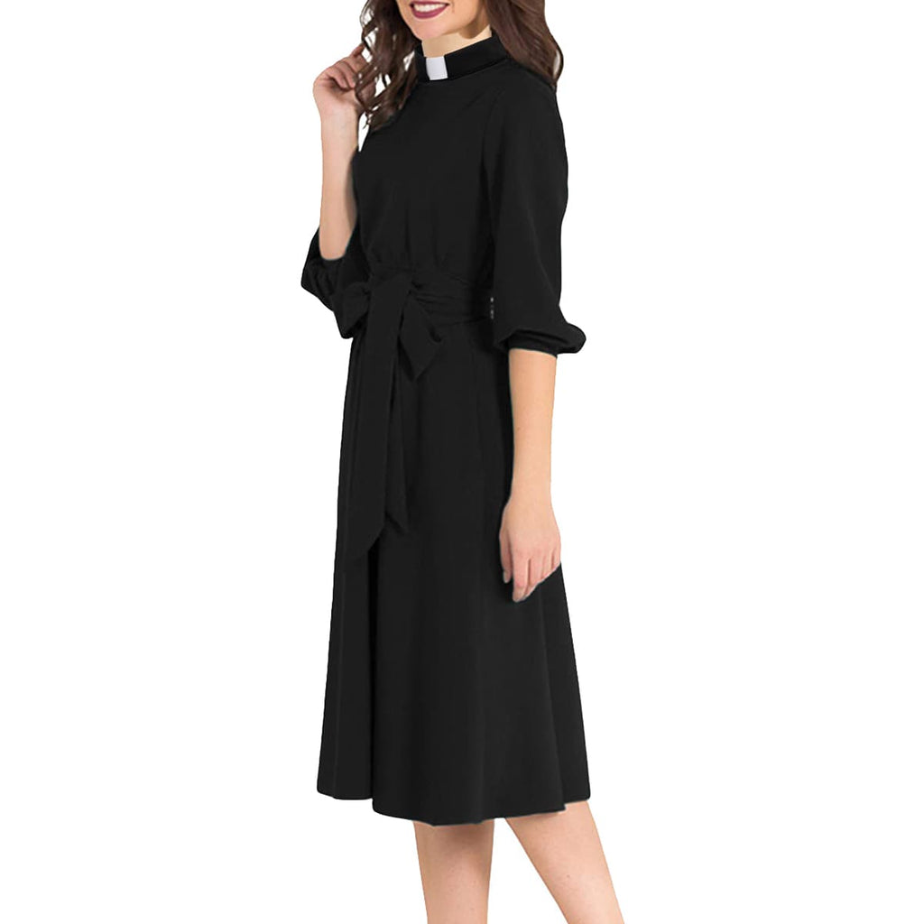 Blessume A-Line & Draping Clergy Chiffon Dress