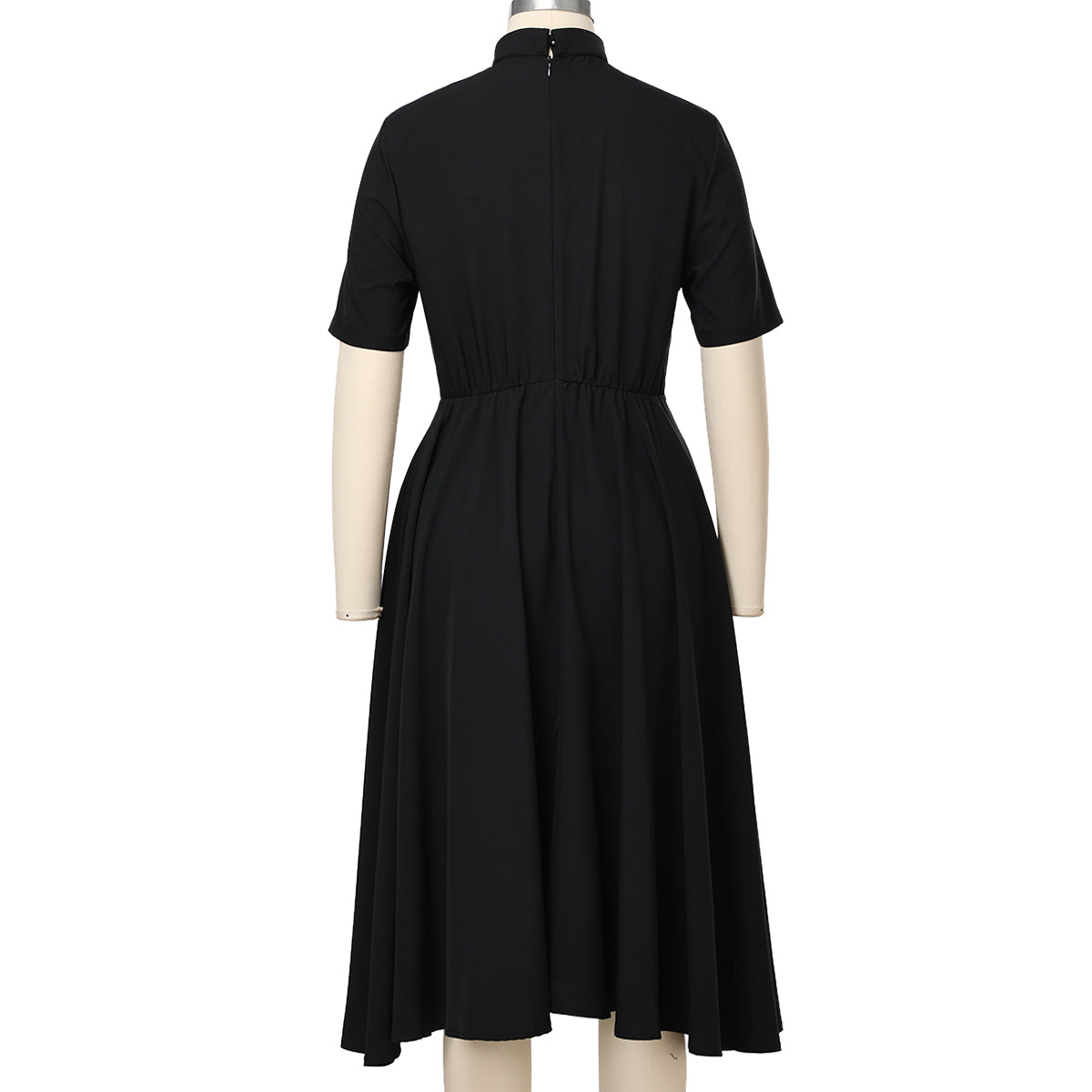 Blessume Women's Button-Front Clergy Dress with Tab-Collar
