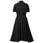 Blessume Women's Button-Front Clergy Dress with Tab-Collar