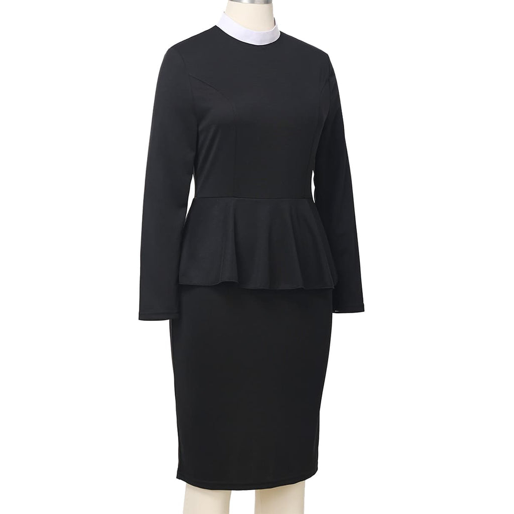Blessume Flared-Waist & Elegant Clergy Pencil Dress