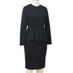 Blessume Flared-Waist & Elegant Clergy Pencil Dress