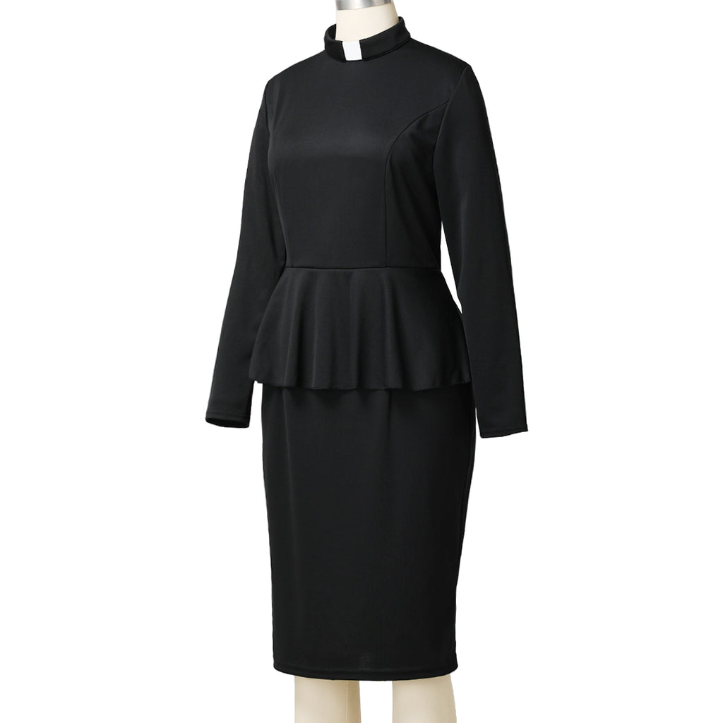 Blessume Flared-Waist & Graceful Clergy Pencil Dress