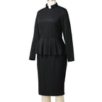 Blessume Flared-Waist & Graceful Clergy Pencil Dress