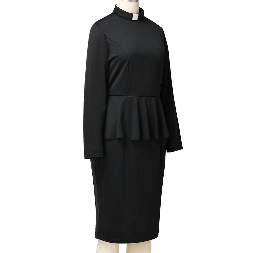 Blessume Flared-Waist & Graceful Clergy Pencil Dress