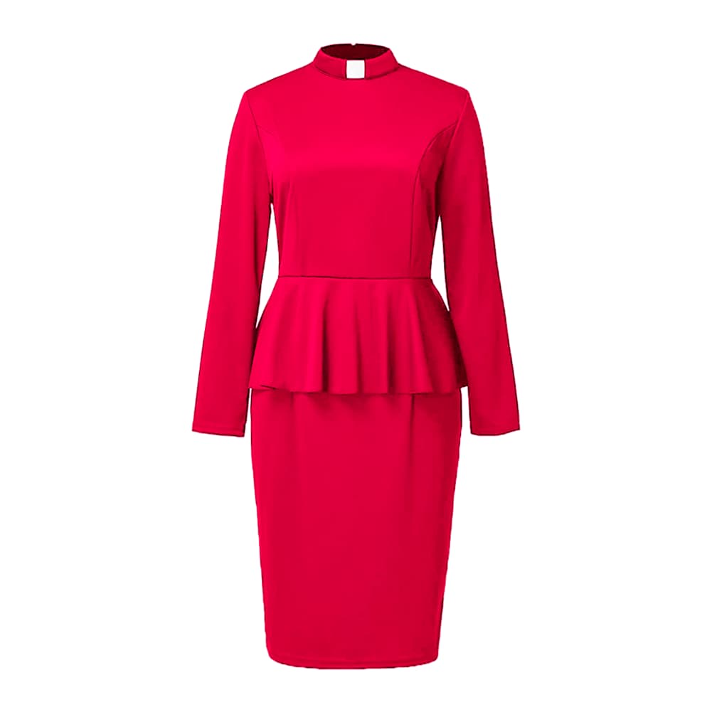 Blessume Flared-Waist & Graceful Clergy Pencil Dress
