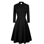 Blessume Belted & Side-Buttoned Clergy Dress