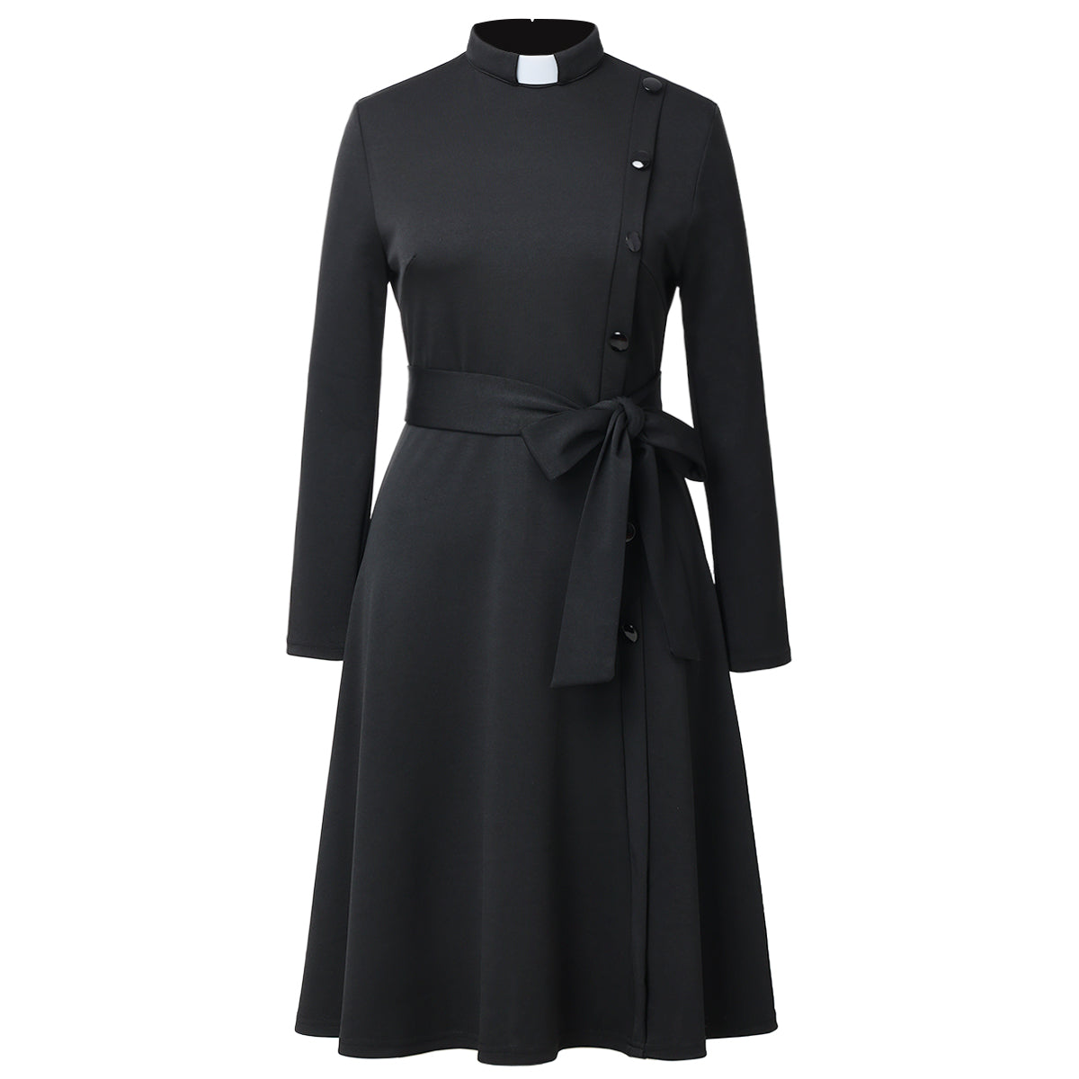 women's clergy dress Clergy Dress | Belted & Side-Buttoned