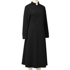 Blessume Long Sleeve & Tab Collar Elegant Clergy Dress