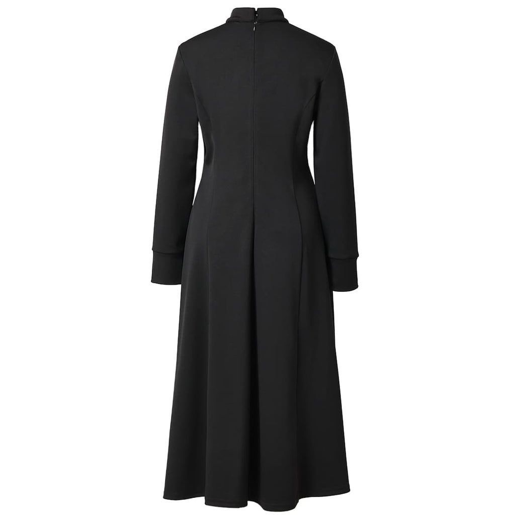 Blessume Long Sleeve & Tab Collar Elegant Clergy Dress