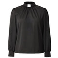 Blessume Front Pleated & Tab-Collar Clergy Blouse