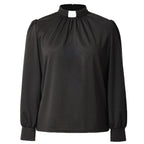 Blessume Front Pleated & Tab-Collar Clergy Blouse