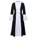 Blessume Color-Block & Bell-Sleeve Clergy Dress