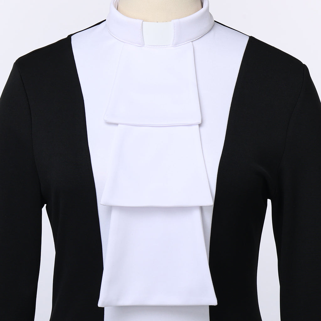 Blessume Color-Block & Bell-Sleeve Clergy Dress